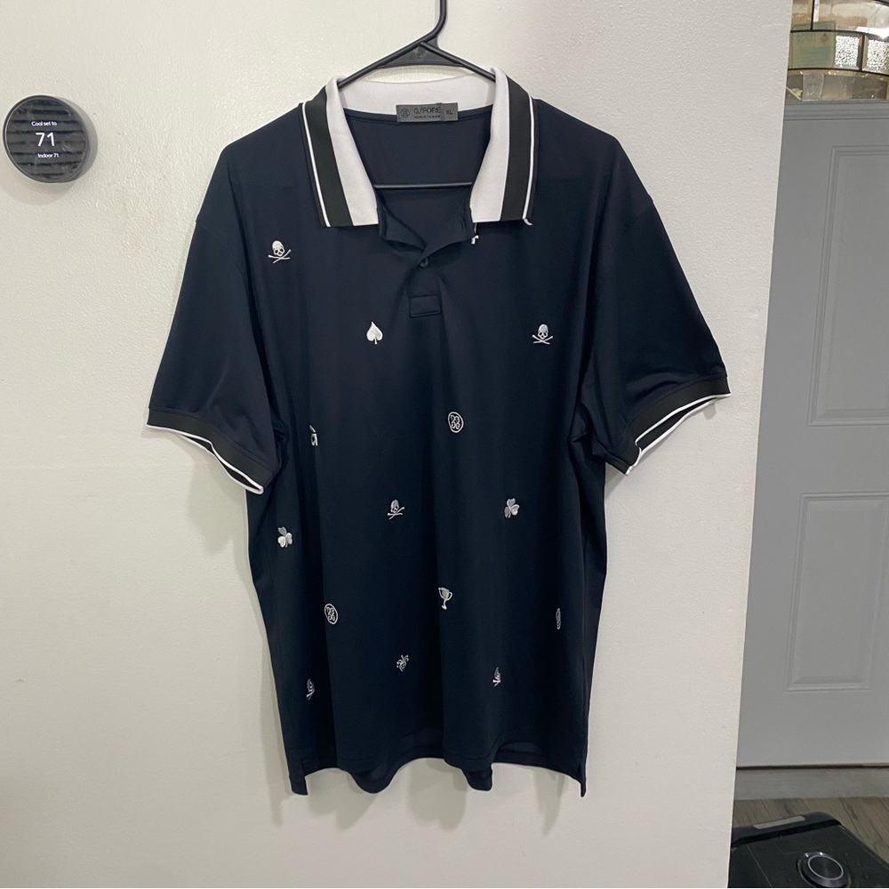 G/Fore‎ Navy Embroidered Polo XL